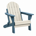 Adirondack Gartenstuhl 83 x 80 x 97 cm Holz Blau Creme mit Armlehnen