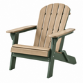Adirondack Gartenstuhl 80 x 90 x 98 cm Kunststoff in Holzoptik Naturgrün mit verstellbarer Rückenlehne